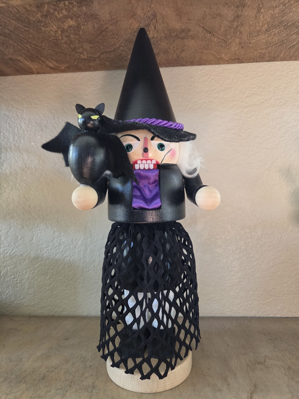 "NC Witch" Halloween Nutcracker, handcrafted in Germany